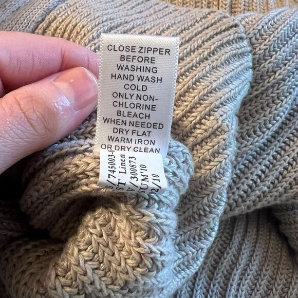 Banana‎ republic 100% linen Men's Biege Sweater - Picture 5 of 8